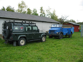 Landy zieht den B&uuml;ssing auf das Grundst&uuml;ck
